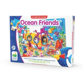 Primul meu mare puzzle de podea Prietenii oceanului 12 piese 60.96x45.72 cm asamblat